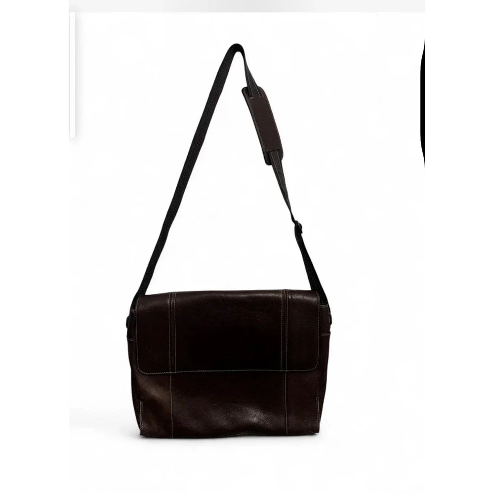 Leather Pelle Studio Brown Messenger Bag Purse Unisex
